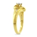 รูปย่อ 0.21 Carat Diamond Bridal Heart Ring in 10K Yellow Gold Size-7 ( Netaya ring ) รูปที่2