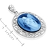 รูปย่อ Sterling Silver Filigree Frame 16X12mm Blue Agate Guardian Angel Cameo Pendant w/18" Chain ( Netaya pendant ) รูปที่2