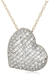 รูปย่อ 14k White, Yellow, or Rose Gold Diamond Pave Heart Pendant (5/8 cttw, I-J Color, I2-I3 Clarity) ( Amazon.com Collection pendant ) รูปที่1