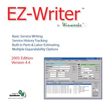 EZ-Writer by Winworks - Automotive Service Writing Software  [Pc CD] รูปที่ 1