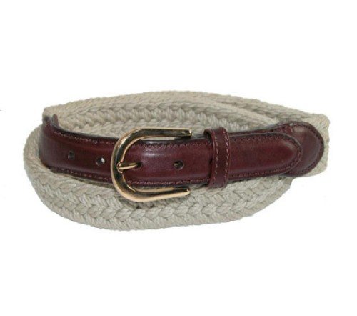 Canterbury Cotton Braided Leather Trim Belt  รูปที่ 4