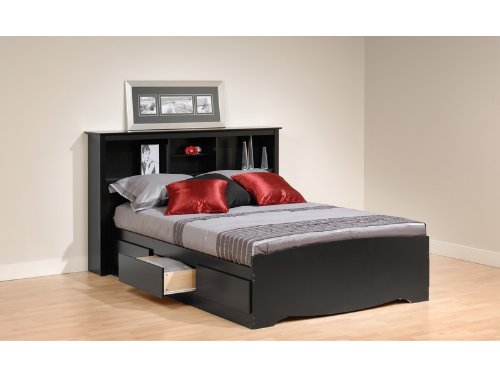 Prepac Sonoma Storage Platform Bed Black Finish  รูปที่ 4