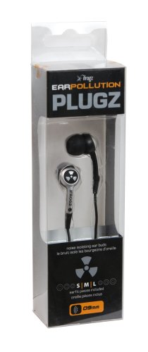 Ifrogz EarPollution Plugz - Headphones ( in-ear ear-bud ) - black, silver ( iFrogz Ear Bud Headphone ) รูปที่ 3