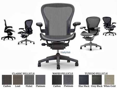 Aeron by Herman Miller - Aeron Basic Graphite Office Task Chair Size B (Classic Carbon Graphite) รูปที่ 1
