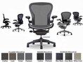 Aeron by Herman Miller - Aeron Basic Graphite Office Task Chair Size B (Classic Carbon Graphite)