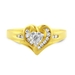 รูปย่อ 0.21 Carat Diamond Bridal Heart Ring in 10K Yellow Gold Size-7 ( Netaya ring ) รูปที่3