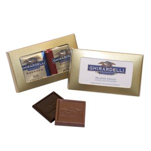 Ghirardelli Chocolate Business Card Gift Box Silver-B2B Business Card ( Ghirardelli Chocolate Gifts ) รูปที่ 1