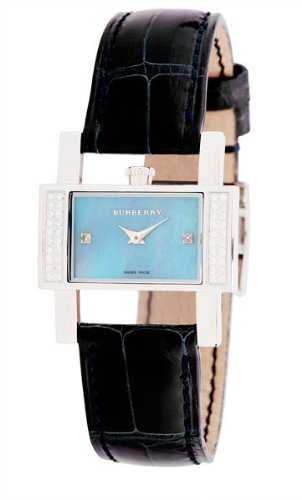 Womens BURBERRY 42 Diamonds Leather Dress Swiss Watch BU5102 รูปที่ 1