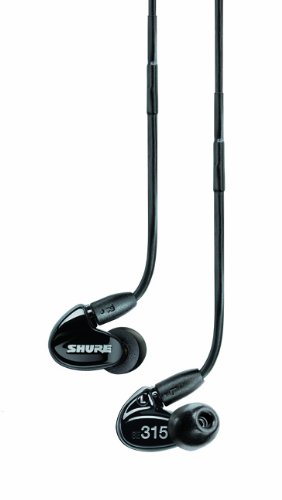 Shure SE315-K, Sound Isolating Earphone, Hi-Definition Micro Speaker with Tuned Bass Port (Black) ( Shure Ear Bud Headphone ) รูปที่ 1