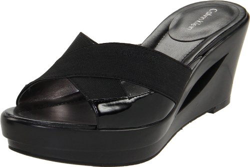 Calvin Klein Women's Regina Elastic Wedge Sandal รูปที่ 1