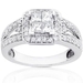 รูปย่อ 1 Carat Princess & Round Diamond Engagement Ring in 14kt White Gold ( Diamond-Me ring ) รูปที่2