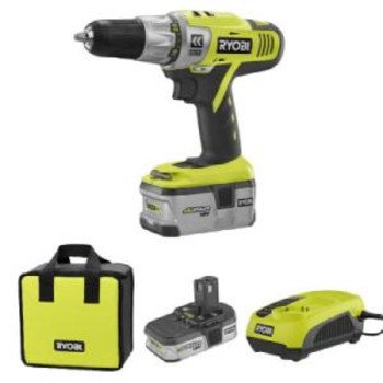 Factory-Reconditioned Ryobi ZRP814 18V AutoShift Drill Kit ( Pistol Grip Drills ) รูปที่ 1