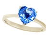 รูปย่อ 2.00 cttw 14K Gold Genuine Blue Topaz Heart Shape 8mm Solitaire Engagement Ring - 14kt White Gold ( Finejewelers ring ) รูปที่2