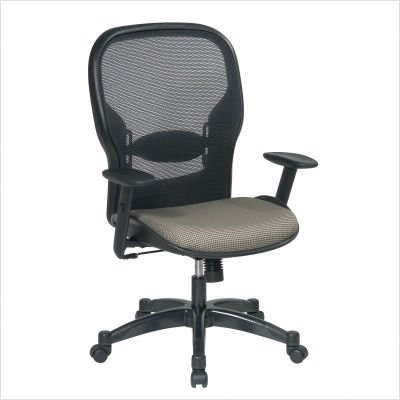 Air Grid Mesh Back Managers Chair with Fabric Seat Black Mesh/Grape Fabric (Purple) รูปที่ 5