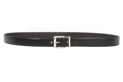 1 1/8 Inch Clamp On Single Loop Silver One Size Fits All Feather Edged Faux Leather Belt  รูปที่ 3