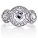 รูปย่อ Sterling Silver Cubic Zirconia CZ 3-Stone Ring - Women's Engagement Wedding Ring ( BERRICLE ring ) รูปที่1