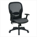 รูปย่อ Air Grid Mesh Back Managers Chair with Fabric Seat Black Mesh/Grape Fabric (Purple) รูปที่2