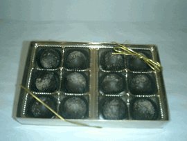 Champagne Dark Chocolate Truffles Gift Box (12 Pcs) ( Green Mountain Chocolates Chocolate Gifts ) รูปที่ 1