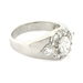รูปย่อ Sterling Silver Classic Flower Cluster Engagement Ring w/Oval White CZ ( Alljoy ring ) รูปที่2