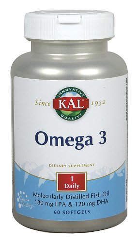 KAL - Omega-3 Fish Oils 1000 Mg, 1000 mg, 60 softgels ( Kal Omega 3 ) รูปที่ 1