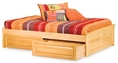Concord Platform Bed - Full - Raised Panel Footboard with Underbed Storage by Atlantic Furniture 
