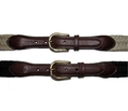 Canterbury Cotton Braided Leather Trim Belt 