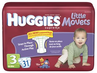 Huggies Supreme Diapers Little Movers Size 3 - 4 Pack ( Baby Diaper Huggies ) รูปที่ 1