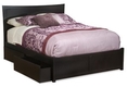 Miami Bed - Full with Flat Panel Footboard and Underbed Storage by Atlantic Furniture 