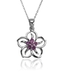 รูปย่อ Sterling Silver Amethyst Flower Pendant, 18" ( Amazon.com Collection pendant ) รูปที่1