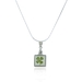รูปย่อ Chuvora Real Irish Four Leaf Clover, Symbol of Good Luck, Small Square Pendant Necklace ( Chuvora pendant ) รูปที่1