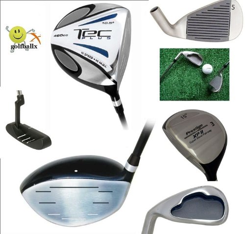 American Golf Exchange: Men's Left Hand XPII Edition Golf Club Set; W/Intech OverSize Driver; Graphite Shaft Woods: Callaway Style Irons Cadet Regular or Tall Length; Free Sand Wedge ( American Golf Golf ) รูปที่ 1
