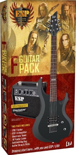 ESP LTD F Electric Guitar Value Package Black Satin ( ESP guitar Kits ) ) รูปที่ 1