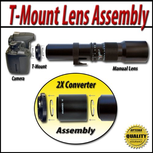 Opteka High Definition 500mm / 1000mm f/8 Preset Telephoto Lens for Pentax K-2, K-M, K-5, K-R, K-X, K-7, K-2000, K20D, K100D, K110D, K10D and 645D Digital SLR Cameras ( Opteka Len ) รูปที่ 5