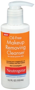 Neutrogena Oil Free Makeup Removing Cleanser for Acne-prone Skin, 5.2-ounce (Pack of 2) ( Cleansers  )