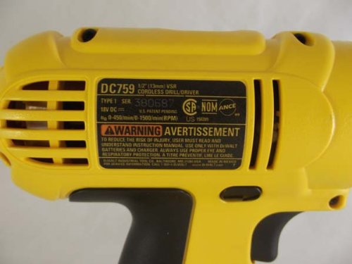 DeWalt Bundle - 2 items: 1 DeWalt DC759 Compact Drill & 1 DeWalt DC9096 XRP Battery ( Pistol Grip Drills ) รูปที่ 4