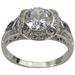 รูปย่อ Antique Diamond Sapphire Ring ( Da'Carli ring ) รูปที่1