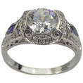 Antique Diamond Sapphire Ring ( Da'Carli ring )