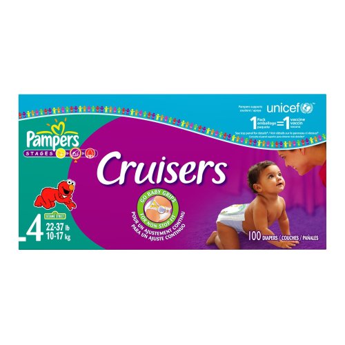 Pampers Cruisers Diapers, Size 4, 100-Count ( Baby Diaper Pampers ) รูปที่ 1
