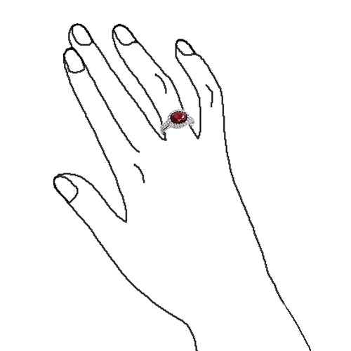 Bling Jewelry Vintage Style Crown CZ Diamond Ruby Engagement Ring (more sizes) ( Bling Jewelry ring ) รูปที่ 4