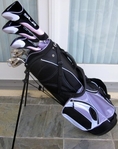 Ladies Complete Professional Golf Set Womens Right Handed Graphite Shafted Clubs & Bag Lavender Color ( Precise Golf )
