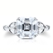 รูปย่อ Sterling Silver 925 Asscher Cut Cubic Zirconia CZ Fashion Ring - Women's Engagement Wedding Ring ( BERRICLE ring ) รูปที่1