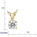 รูปย่อ 10k Yellow Gold Round Diamond Solitaire Pendant (1/2 cttw, I-J Color, I2-I3 Clarity), 18" ( Amazon.com Collection pendant ) รูปที่3