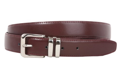 1 1/8 Inch Clamp On Double Loop Silver One Size Fits All Feather Edged Faux Leather Belt  รูปที่ 6