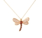 รูปย่อ 14k Yellow Gold Garnet and Diamond Dragonfly Pendant, 18" ( Amazon.com Collection pendant ) รูปที่1
