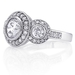 รูปย่อ Sterling Silver Cubic Zirconia CZ 3-Stone Ring - Women's Engagement Wedding Ring ( BERRICLE ring ) รูปที่2