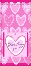 Chocolate Candy Bar - Love Loving You Pink Valentines Design, Milk Chocolate ( Olde Naples Chocolate Chocolate )
