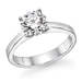 รูปย่อ 1/2 ct. Round Diamond Solitaire Engagement Ring in 14k White Gold - Free Resize ( Outlet - Natural Diamond Store ring ) รูปที่1