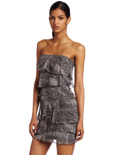 BCBGMAXAZRIA Women's Ginger Strapless Ruffled Tiered Dress ( BCBGMAXAZRIA Night Out dress ) รูปที่ 1