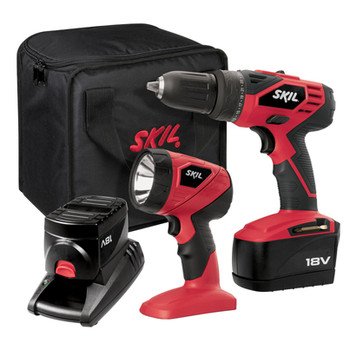 Factory-Reconditioned Skil 2888-02-RT 18V Cordless Drill Driver Kit With Flashlight ( Pistol Grip Drills ) รูปที่ 1
