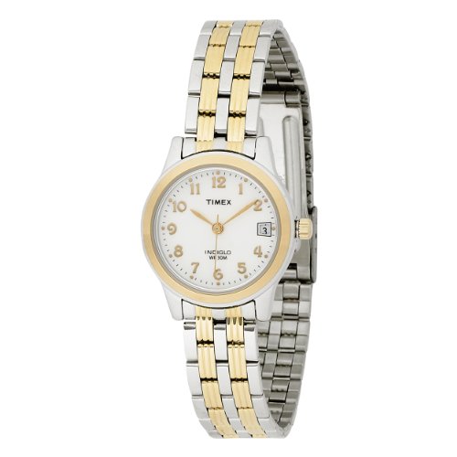 Timex Women's T2N254 Analog Bi-Metal Case Bracelet Dress Watch รูปที่ 1